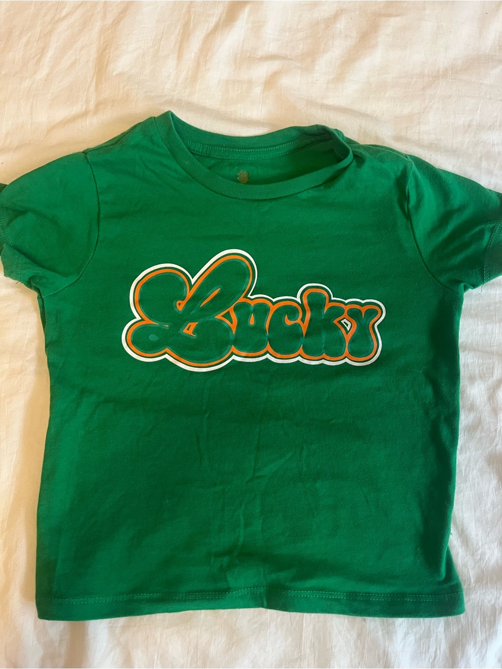Lucky Graphic Kids T-Shirt in Green